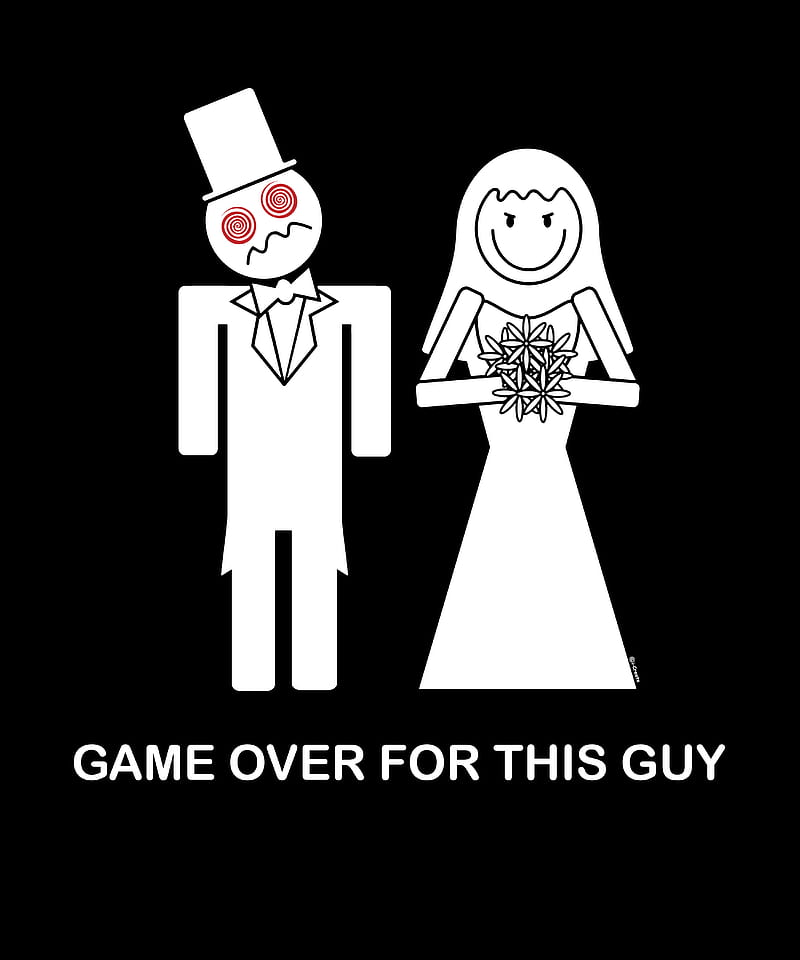 Marriage Game Over, Marriage, bride, event, game over, gameover, groom, iCreate, marry me, relationship, wedding, HD phone wallpaper