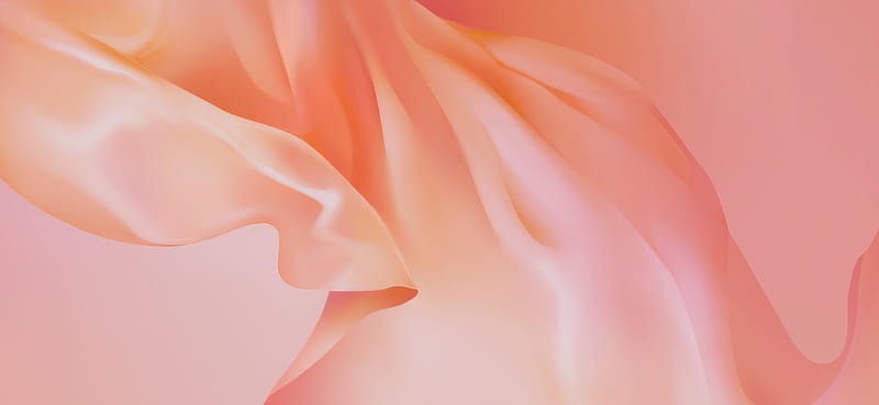 Vivo Stock , Android 10, Waving, Gradient, Peach, Abstract, HD wallpaper