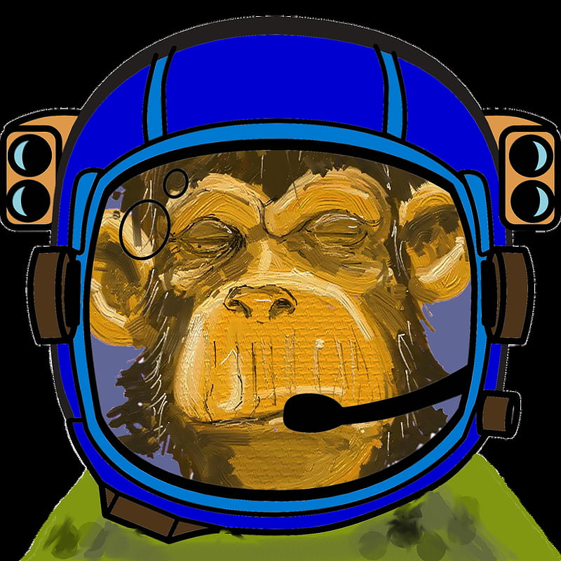 monkey, spacesuit, digital art, HD phone wallpaper