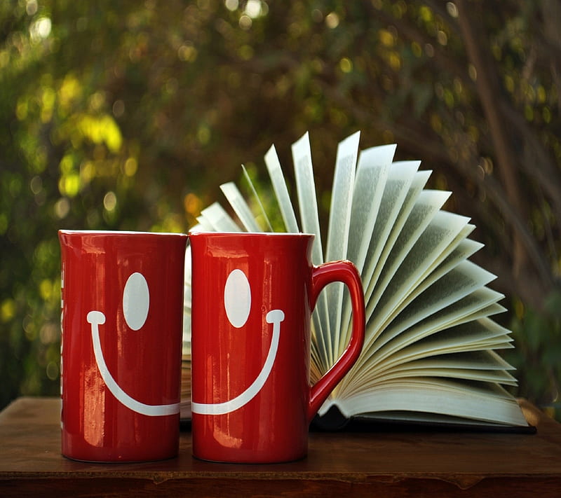 Happiness, coffee, cute, good morning, happy love, smile, tea, HD wallpaper