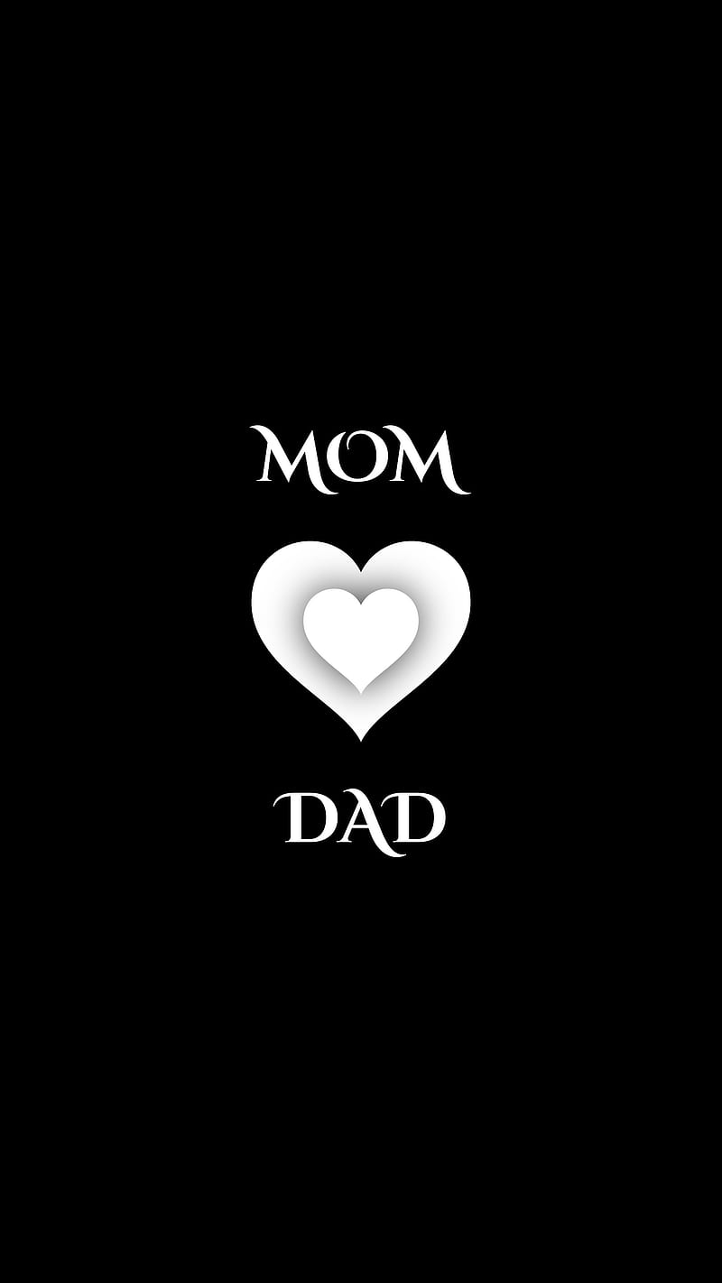 Mom and Dad, father, feeling, i love you, love, mother, parents, white  Hearts, HD phone wallpaper | Peakpx