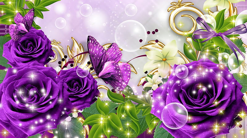 Fantastic Purple, distant, colorful, flowers, foreign, shine, quaint, captivating, faraway, que, papillion, gold, butterfly, alluring, bubbles, flowers, alien, glitter, remote, butterflies, roses, sparkles, enchanting, purple, dark, magical, book, fascinating, HD wallpaper