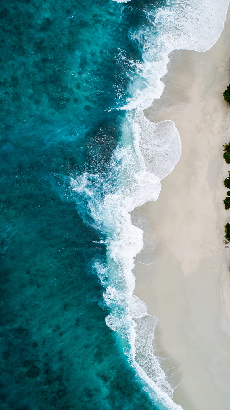 aerial graphy of large body of water and shoreline, HD phone wallpaper