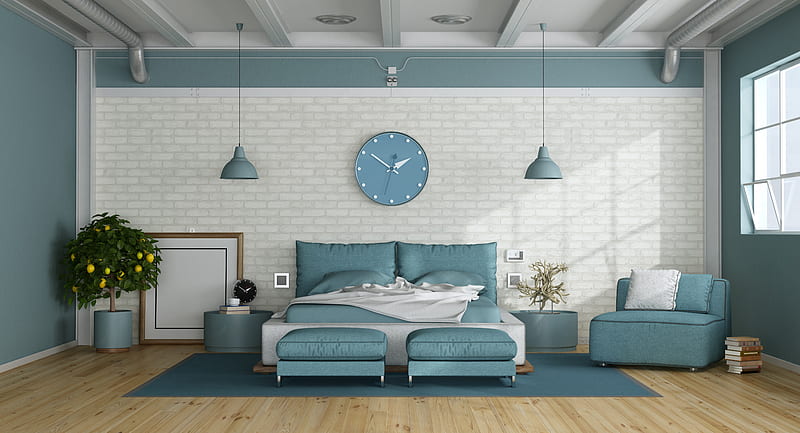 Man Made, Room, Bedroom, Furniture, Bed, HD wallpaper
