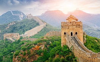 Great Wall of China, mountain landscape, miracle of the world, China, architectural wonders, HD wallpaper