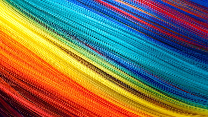 Texture, red, hair, colorful, orange, yellow, blue, HD wallpaper