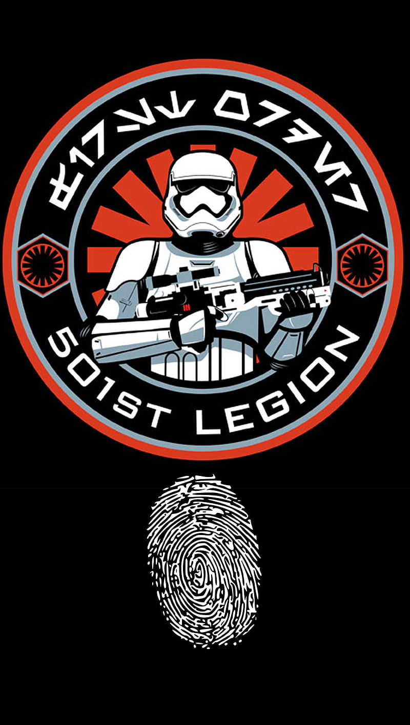 First Order 501st, 501st legion, star, star wars, thumb, thumb print, wars, HD phone wallpaper