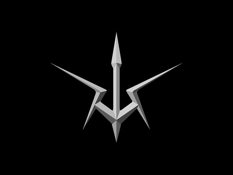 Black Knight Logo, code geass, silver, cool, logo, symbol, mecha, anime, dark, black knight, HD wallpaper