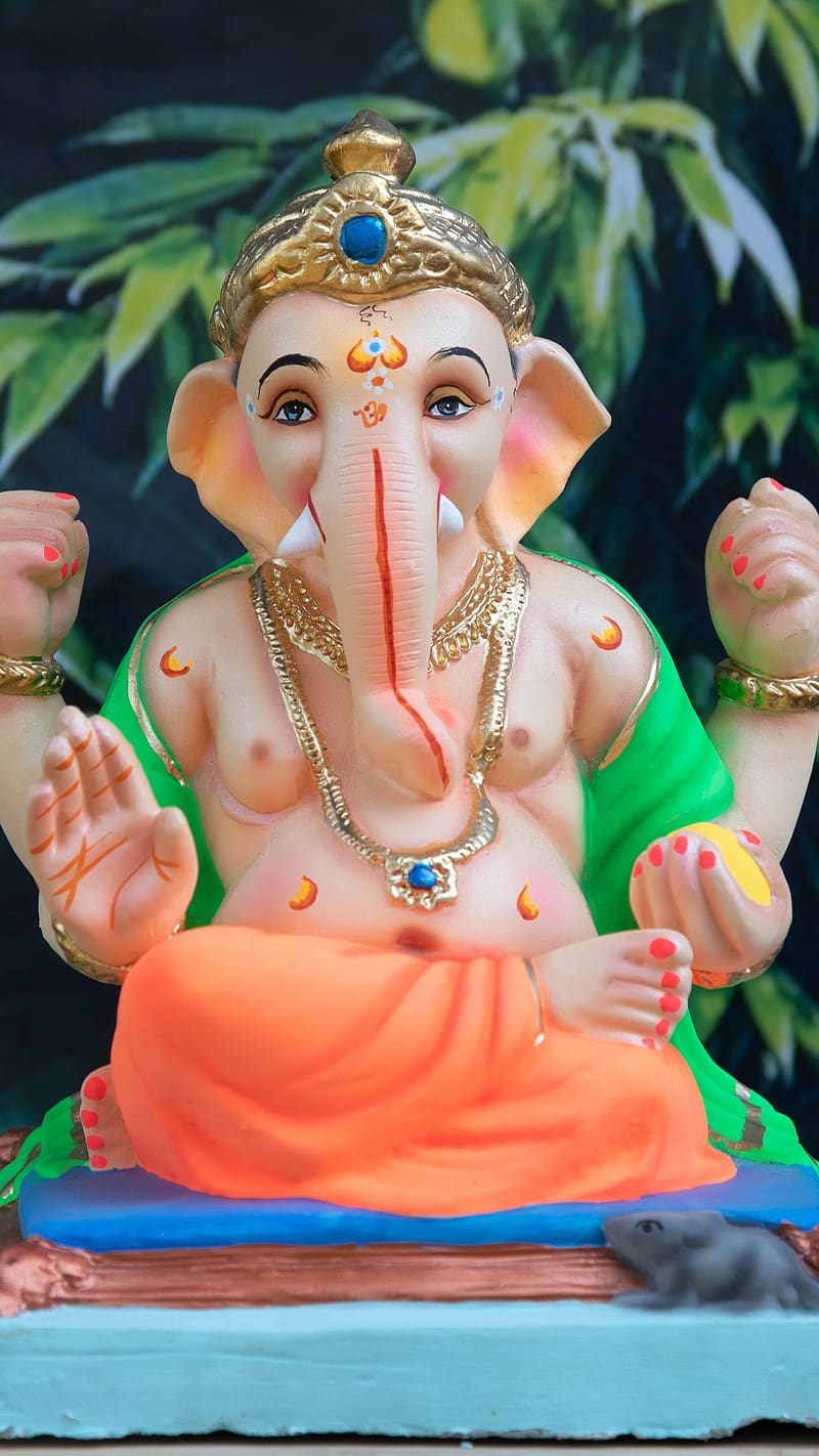 Ganpati Pics, bappa morya, bappa, morya, lord, god, HD phone wallpaper