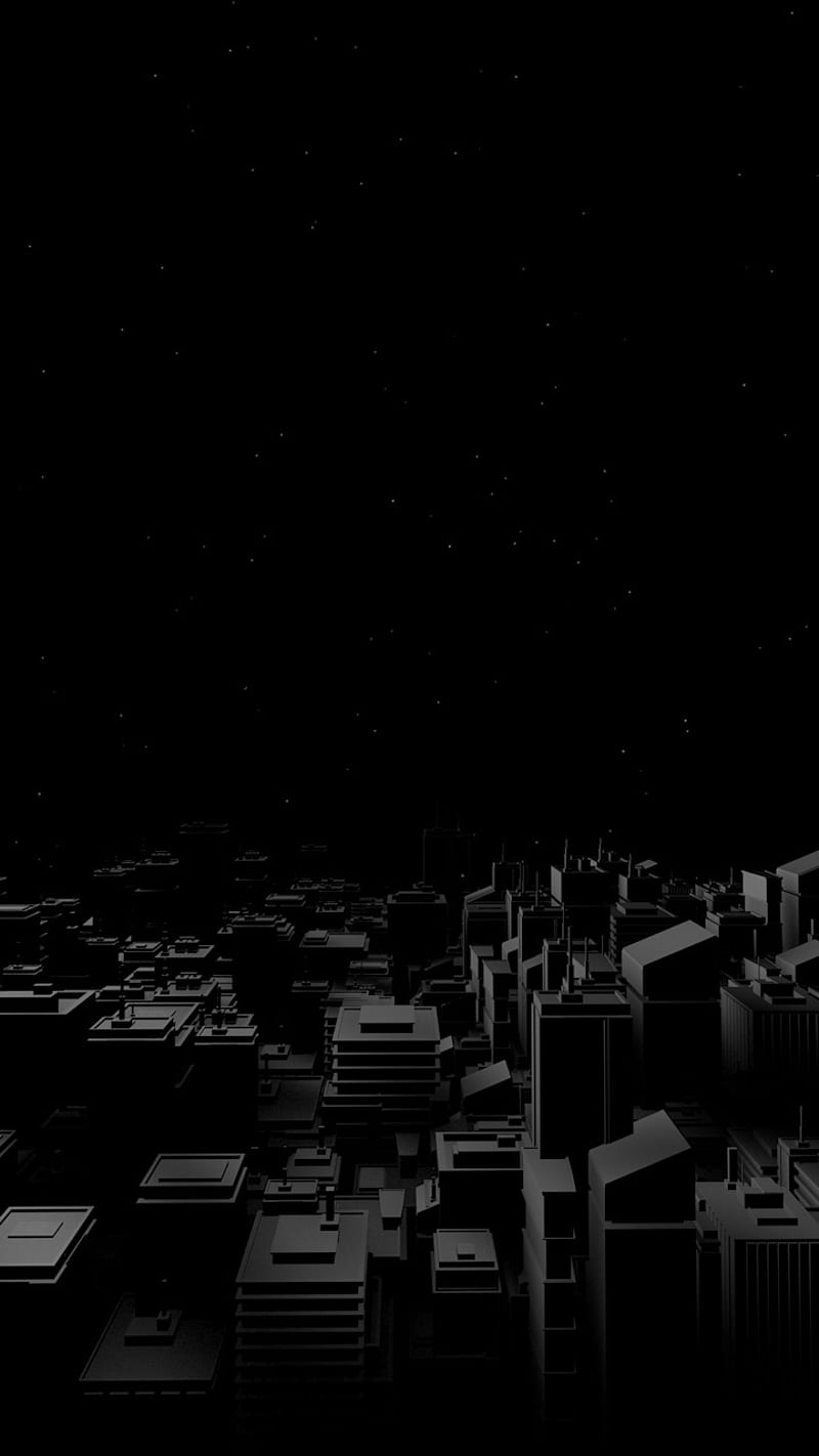 City, black, cities, dark, gray, night, sky, HD phone wallpaper