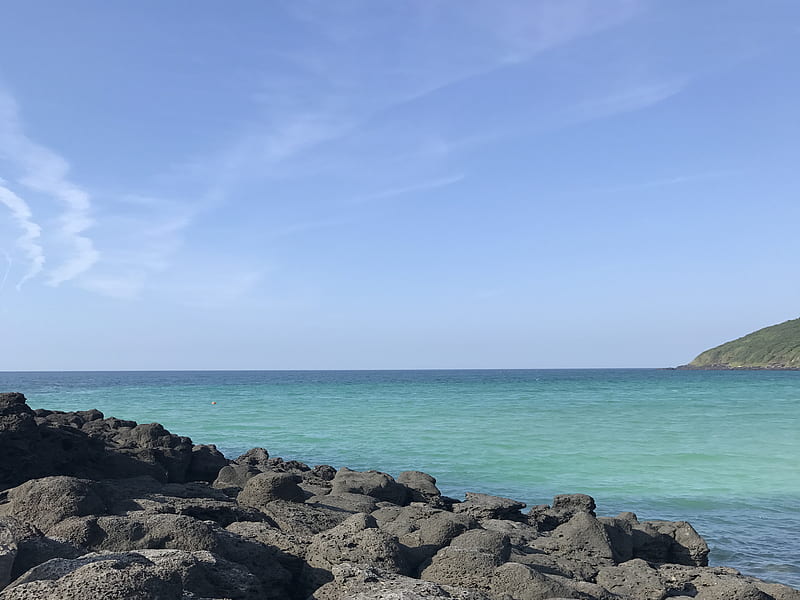 beach, ocean, water, jeju island, HD wallpaper