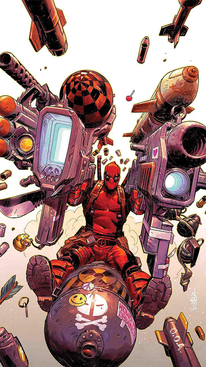 Deadpool, comic, superhero, HD phone wallpaper