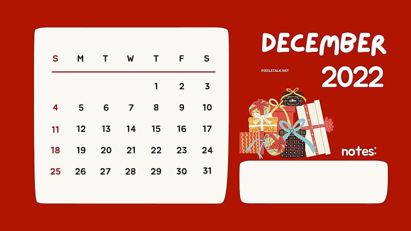 December 2022 Calendar, HD wallpaper