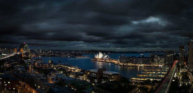 Sydney Opera House and Harbor Bridge digital, HD wallpaper