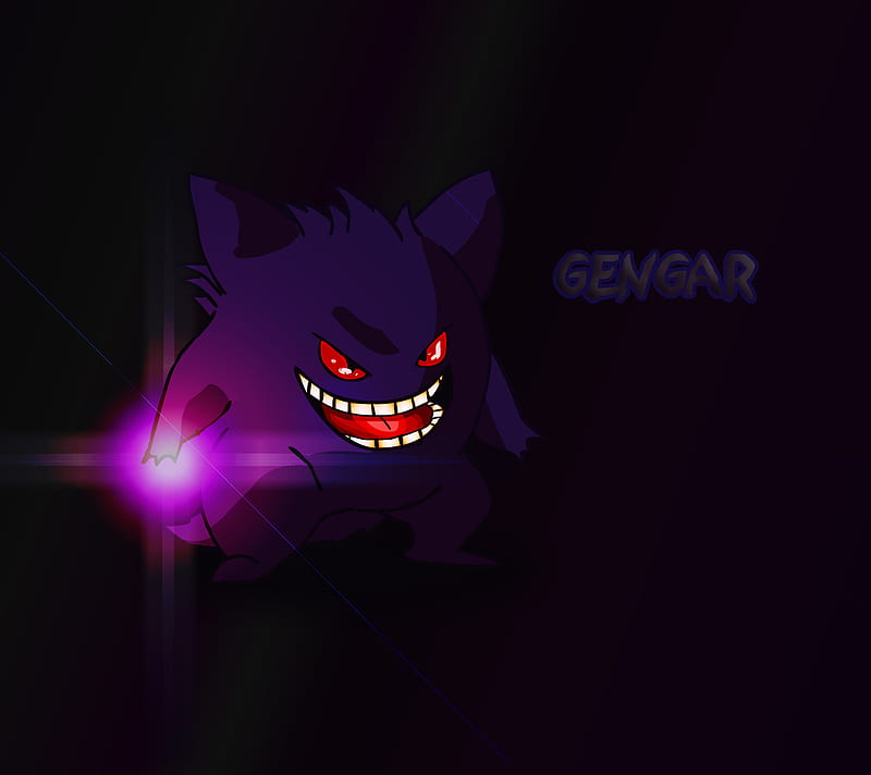 Gengar, pokemon, dark, ghost, fantasma smile, sonriente, neon, HD