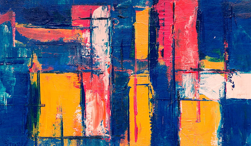 canvas, paint, texture, brushstrokes, colorful, abstraction, HD wallpaper