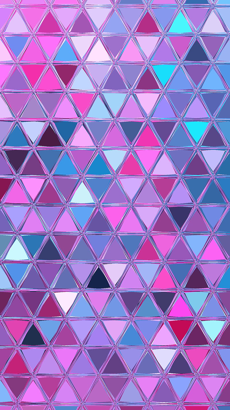 geo triangles, abstract, art, background, desenho, geometry, patteren, pink, pretty, wall, HD phone wallpaper