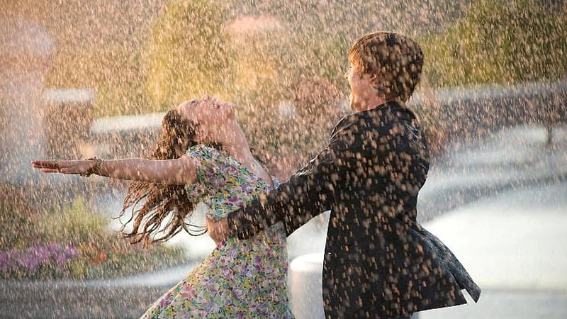 Beautiful Couple In Rain, couple, rain, bonito, rain, love, HD wallpaper