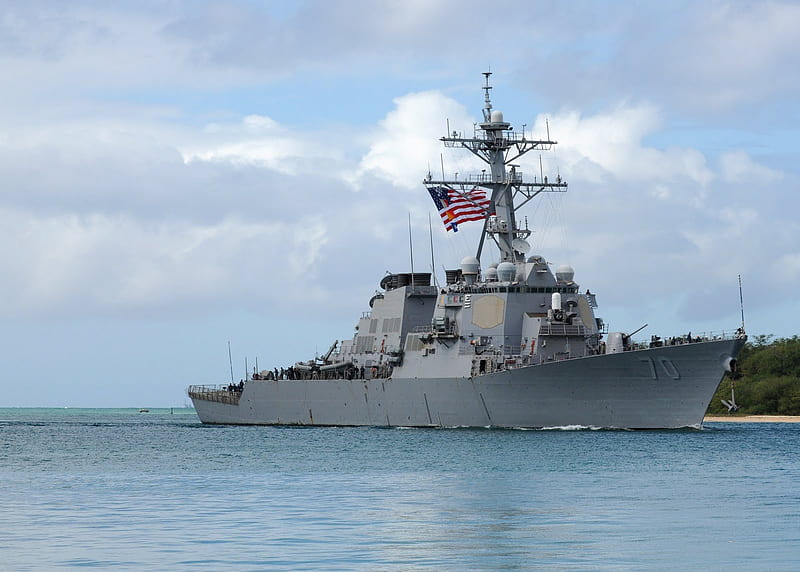 USS Hopper, guided, destroyer, uss, hopper, missile, american, navy, HD wallpaper