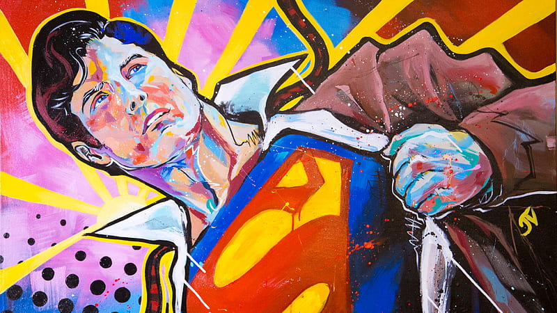Superman Painting Art , superman, superheroes, artist, artwork, digital-art, HD wallpaper