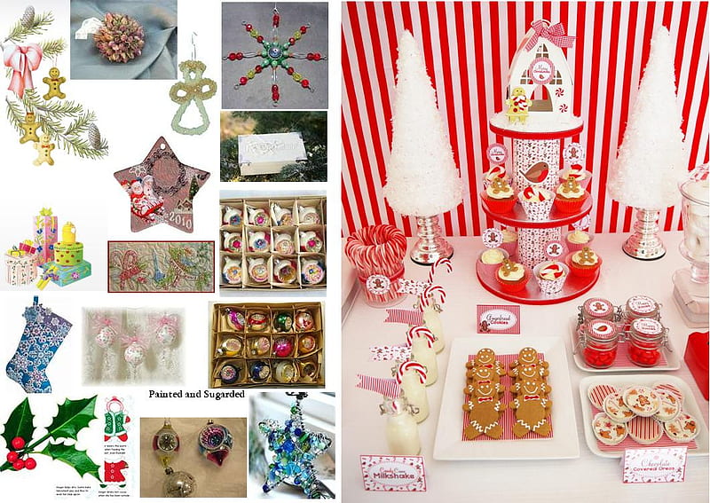 A Simple Christmas, handmade and crafts, old fashioned bulbs, decorating, decorated cookies, HD wallpaper