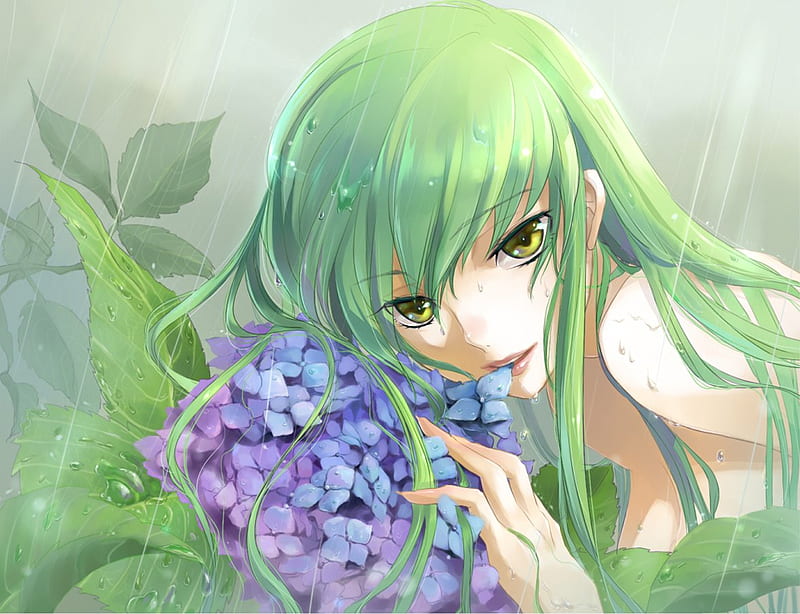 1920x1080px 1080p Free Download Code Geass Cute Female Green Flower Anime Girl Girls C