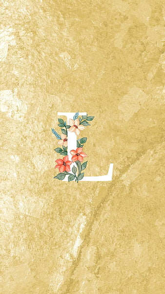 Letter L, flower, flowers, glamour, gold, simple, HD phone wallpaper |  Peakpx