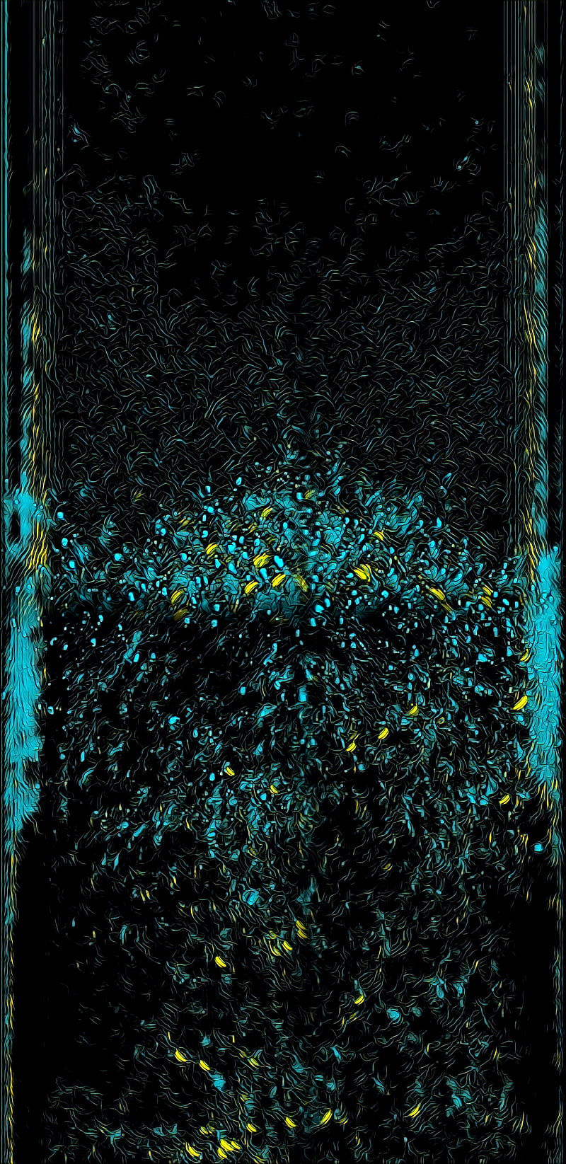 S Amoled Disrupt (135), Imaginesium, abstract, black, blue, edge, galaxy, texture, yellow, HD phone wallpaper