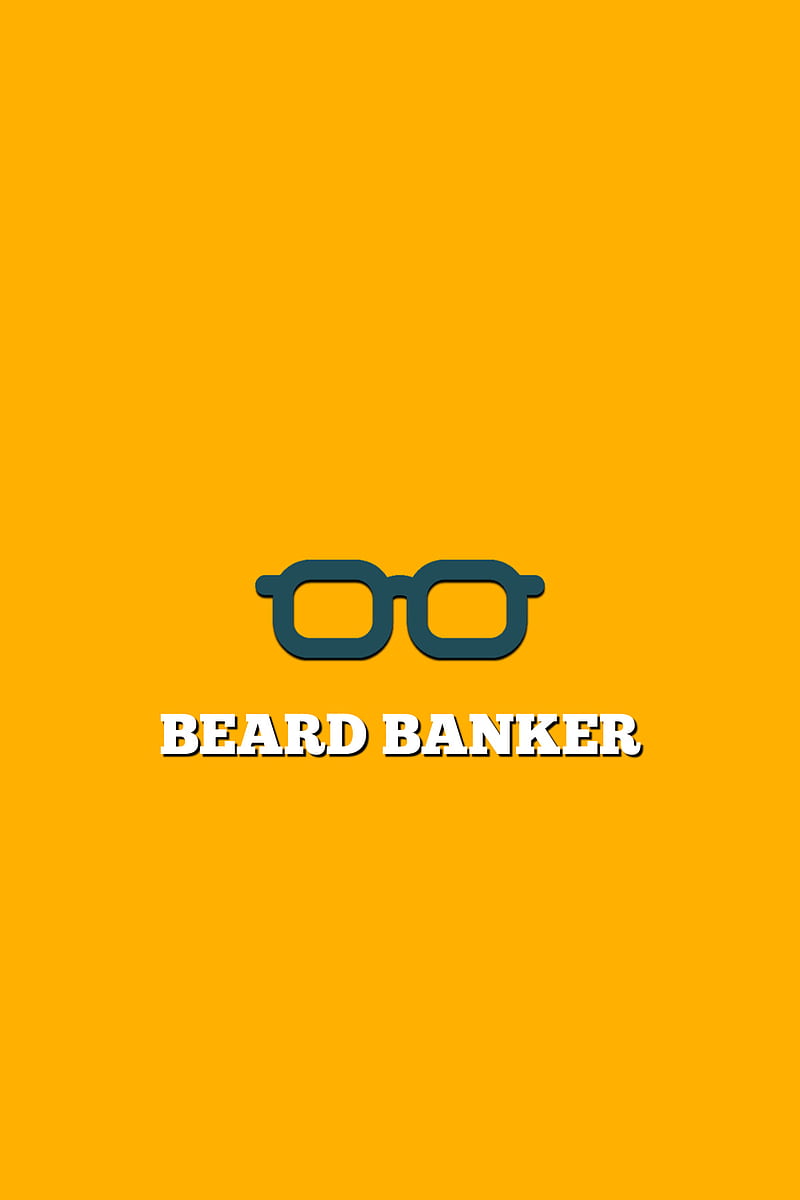 Beard Banker, azeem, azeemsdc, beardbanker, glasses, good, logo, obey,  orange, HD phone wallpaper | Peakpx
