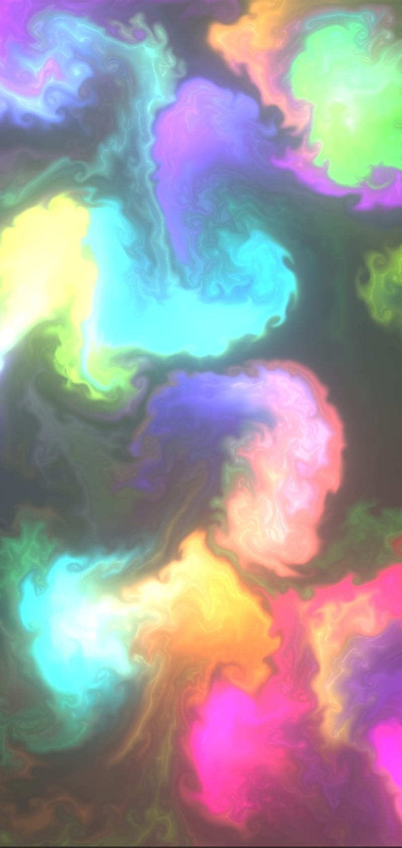 Fluid, color, galaxy, lights, nebula, rainbows, universe, HD phone wallpaper