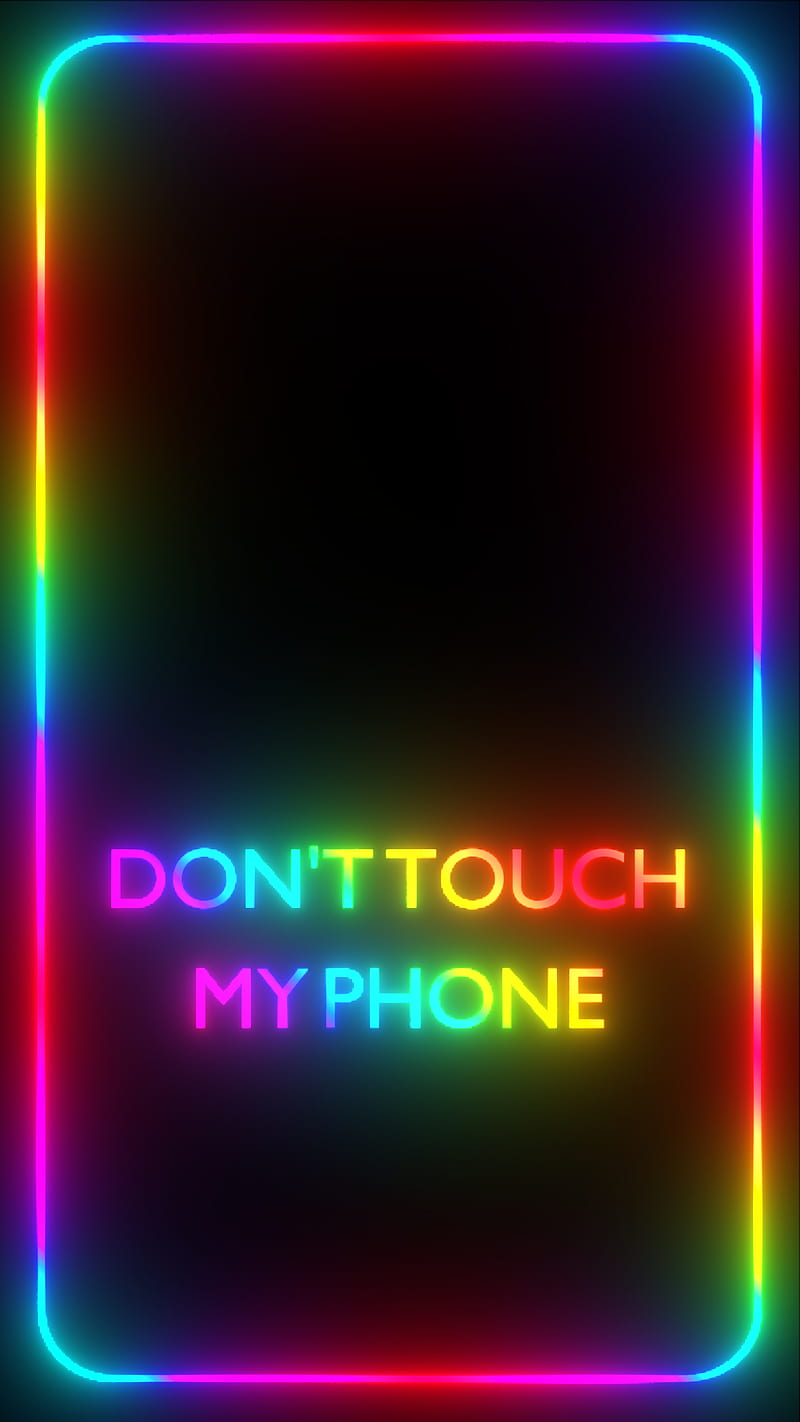Dont Touch Frame 3, black, color animation, dont touch, gradient border,  light, HD phone wallpaper | Peakpx
