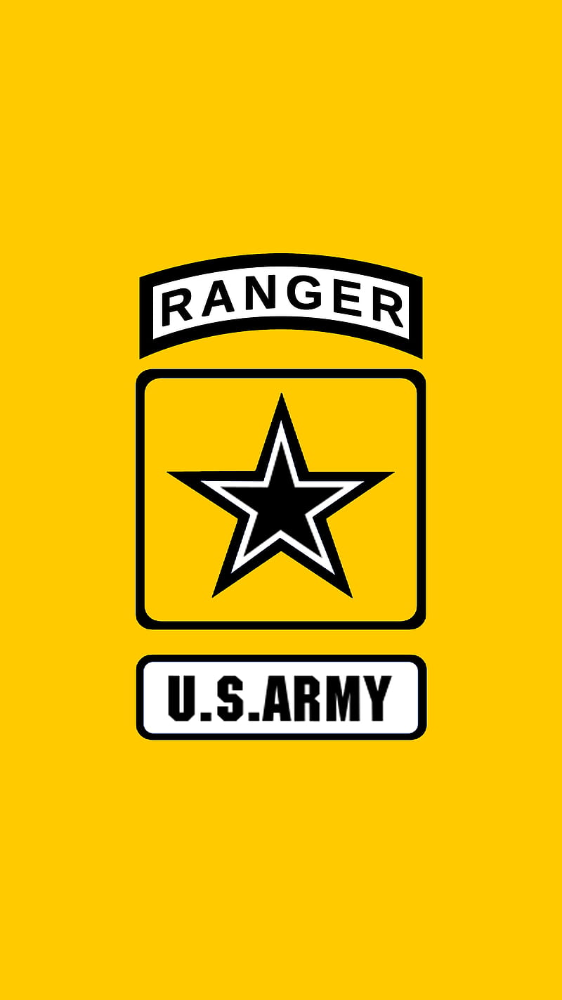 Army Ranger, 929, army, cool, elite, minimal, ranger, soldier, us, yellow, HD phone wallpaper
