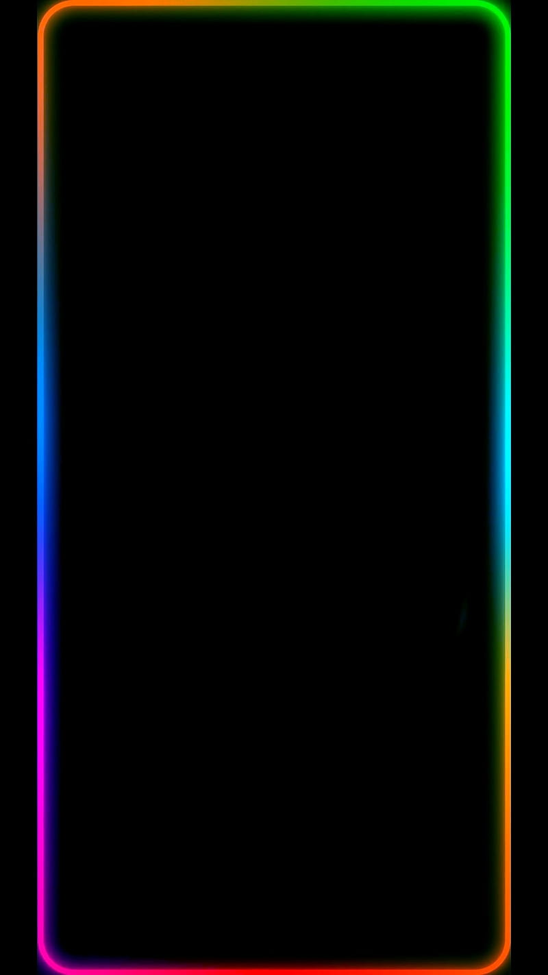 Colored outline, screen, edge, HD phone wallpaper