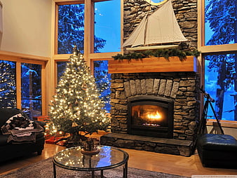Christmas Fireplace, fireplace, cozy christmas, warm christmas, HD wallpaper  | Peakpx