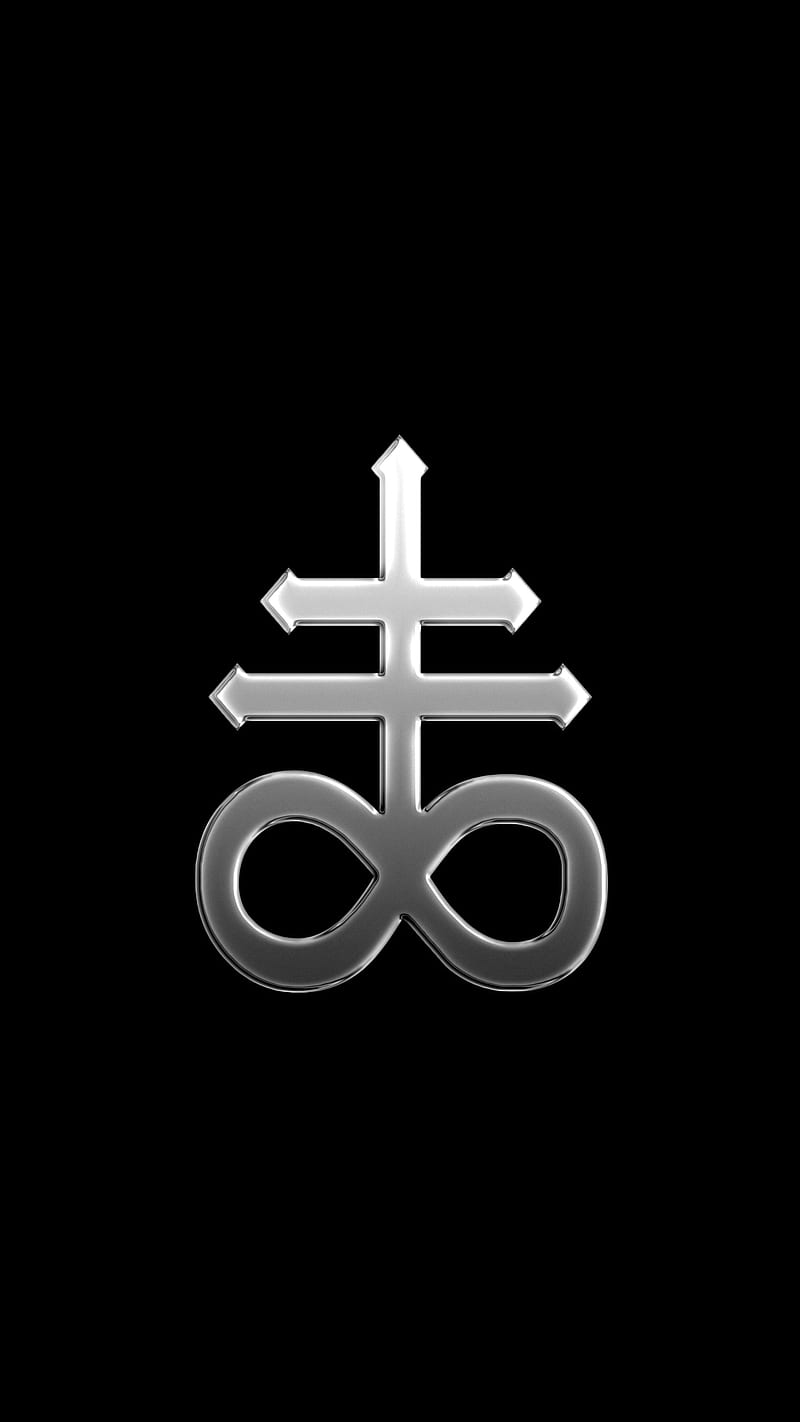 Leviathon Cross, 929, amoled, black, cross, leviathon, minimal, religious, satanic, symbol, HD phone wallpaper