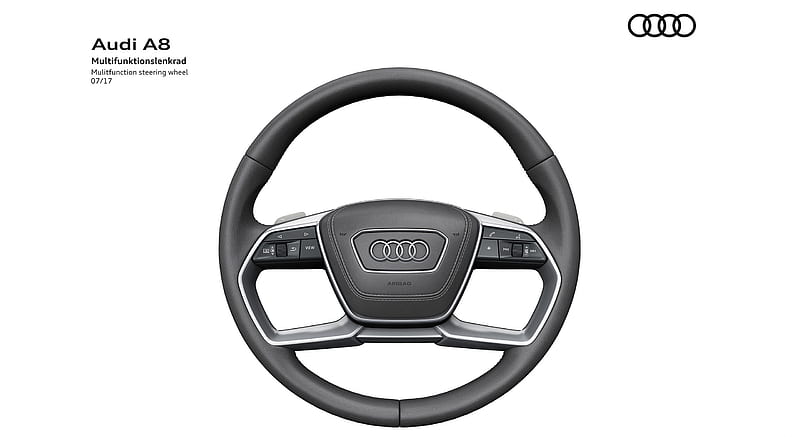 2018 Audi A8 - Multifunction steering wheel , car, HD wallpaper
