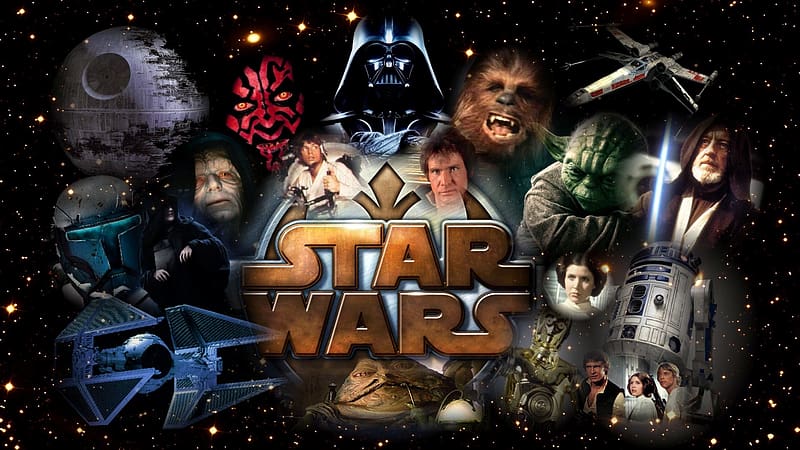 Star Wars, Movie, Darth Vader, R2 D2, Chewbacca, Yoda, Obi Wan Kenobi, Darth Maul, Death Star, Tie Fighter, X Wing, Alec Guinness, HD wallpaper