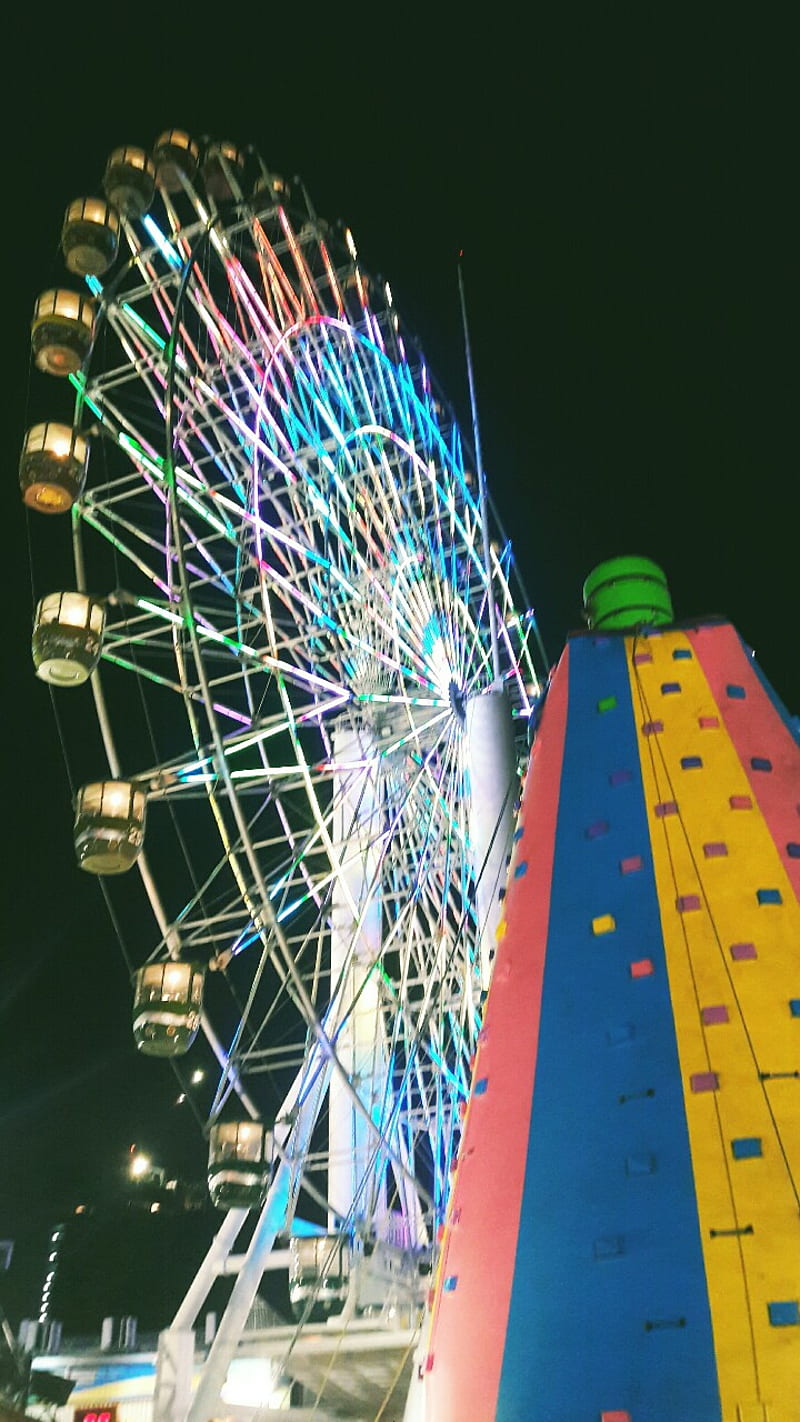 Ferris Wheel, awesome, ferrie, ride, HD phone wallpaper