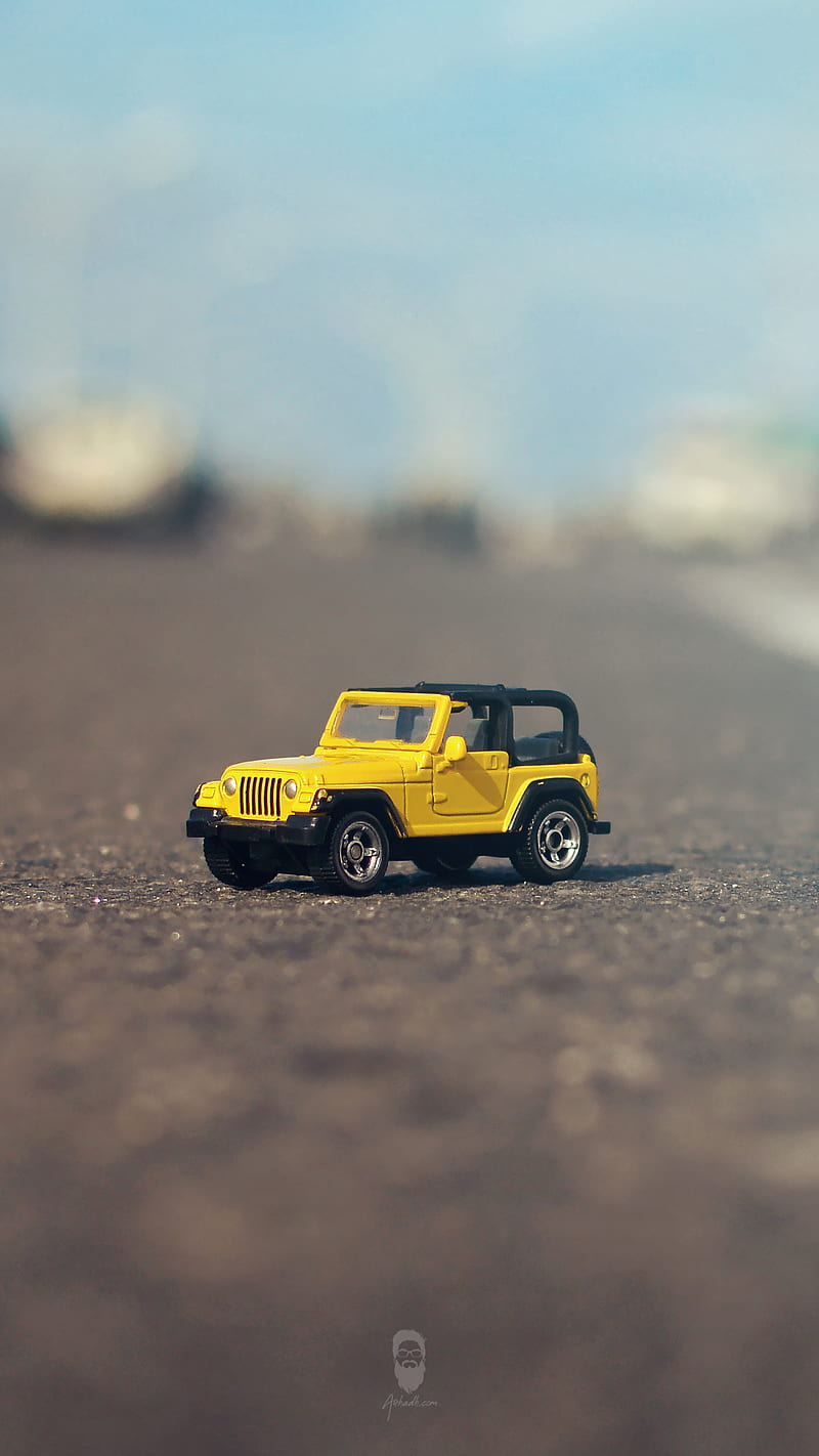 miniature jeep, car, liberty, lover, mini, toy, trucks, vehicle, walk, HD phone wallpaper