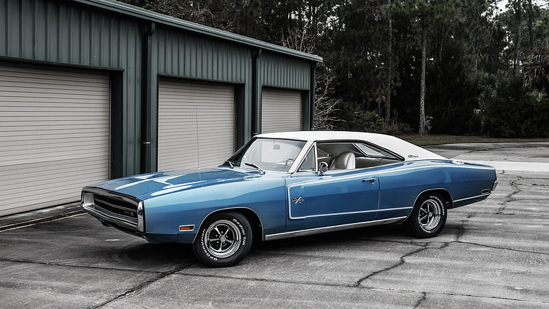 1970-Dodge-Charger, Classic, 1970, Blue, Mopar, HD wallpaper