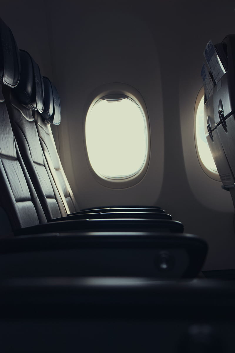 plane, seat, porthole, window, light, HD phone wallpaper