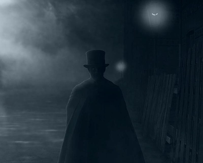 Jack The Ripper, black, man, hat, gentleman, alone, jack, dark, ripper, night, HD wallpaper