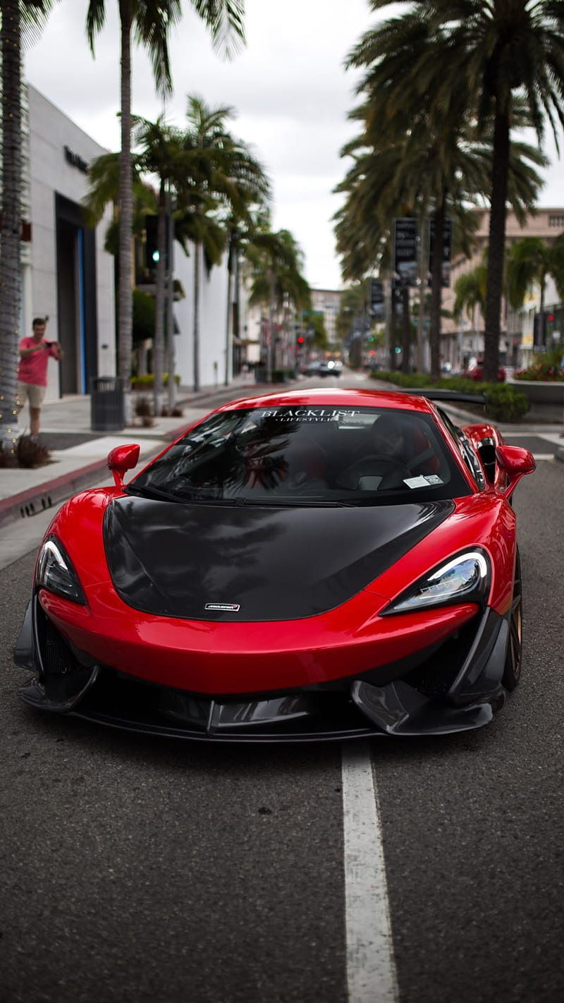 Mclaren 570s, awesome, cool, five, new, nights, red, sport, supercar, HD phone wallpaper