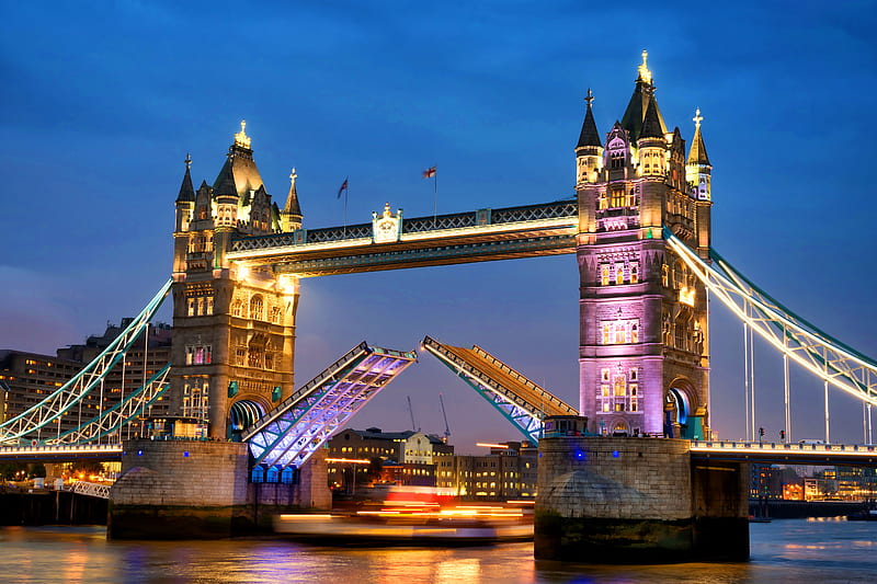 London Bridge, night lights, water, HD wallpaper | Peakpx