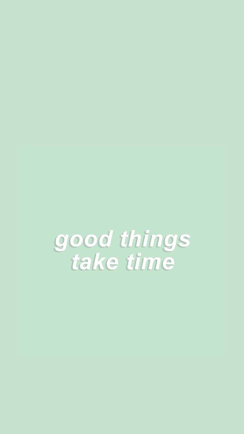 Aesthetic Quotes, Green Background, written, HD phone wallpaper