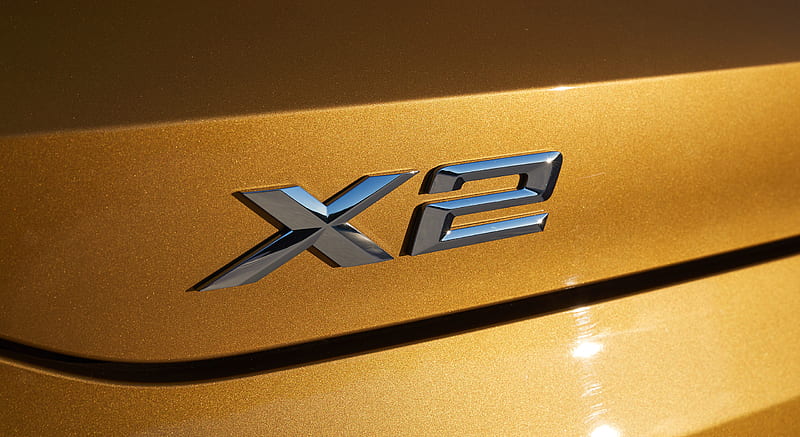 2018 BMW X2 xDrive20d M Sport X (Color: Galvanic Gold) - Badge , car, HD wallpaper