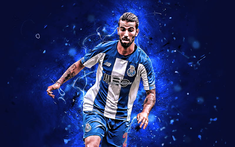 Sergio Oliveira, 2019, Porto FC, Primeira Liga, portuguese footballers, Sergio Miguel Relvas de Oliveira, neon lights, soccer, FC Porto, HD wallpaper