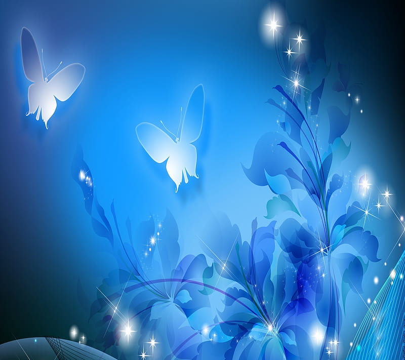 butterfly design, background, blue, butterflies, cool, desenho, floral, nice, shiny, HD wallpaper