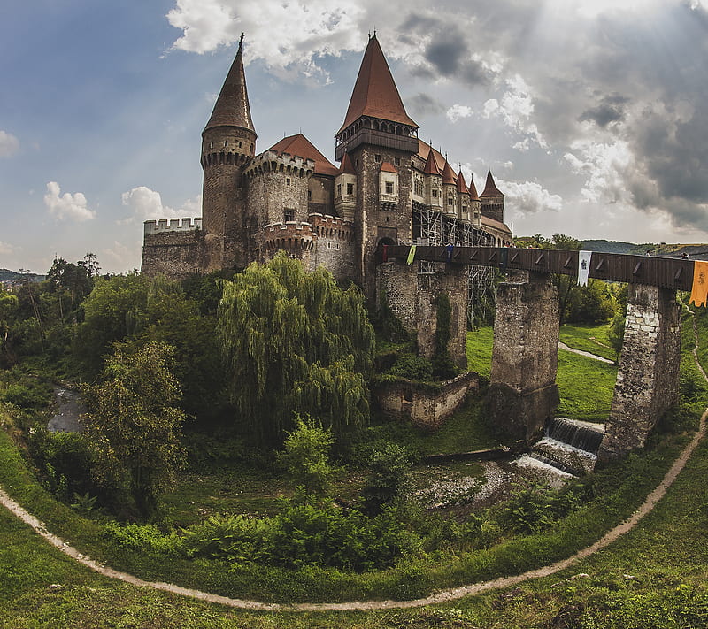 Transylvania, castle, europe, fortress, palace, HD wallpaper
