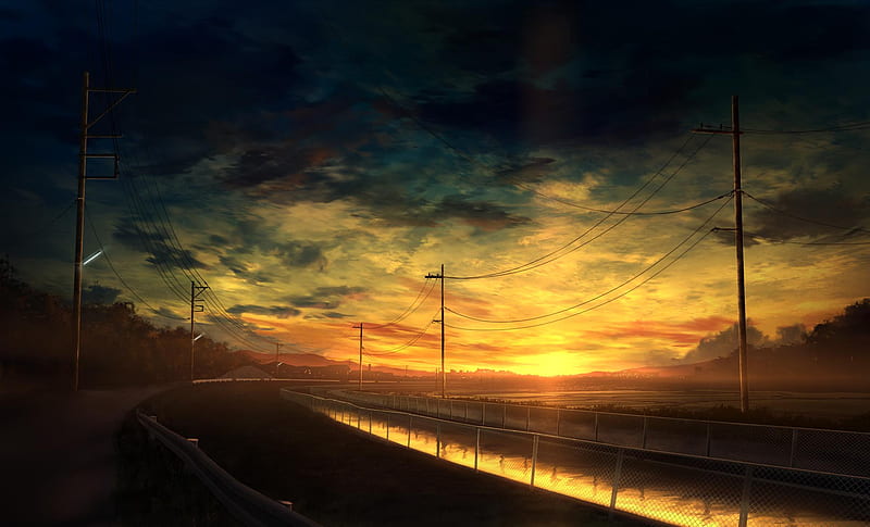 Dramatic Sunset, HD wallpaper
